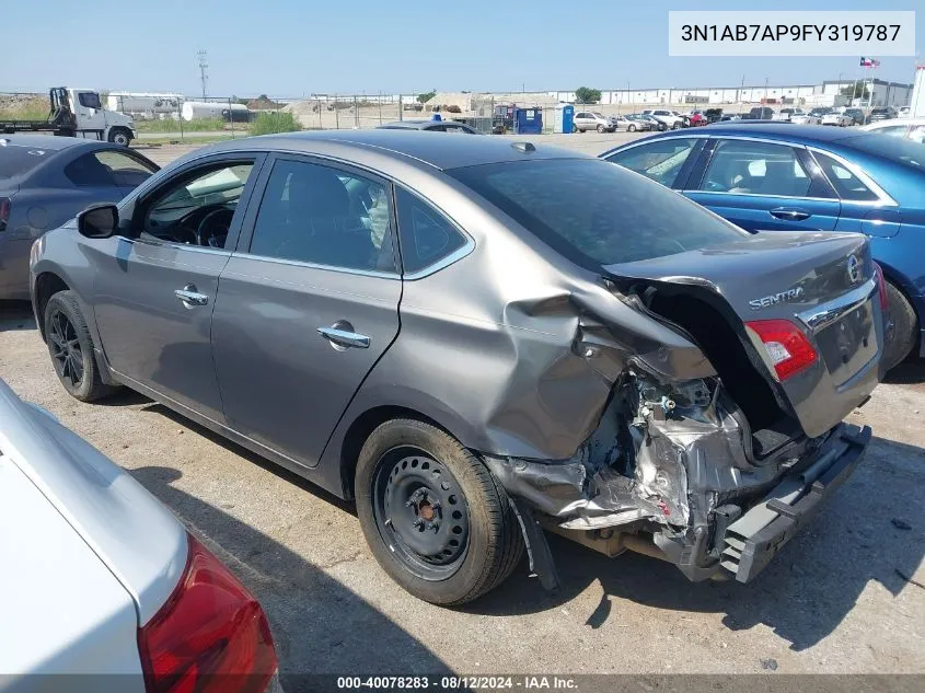 3N1AB7AP9FY319787 2015 Nissan Sentra Sv