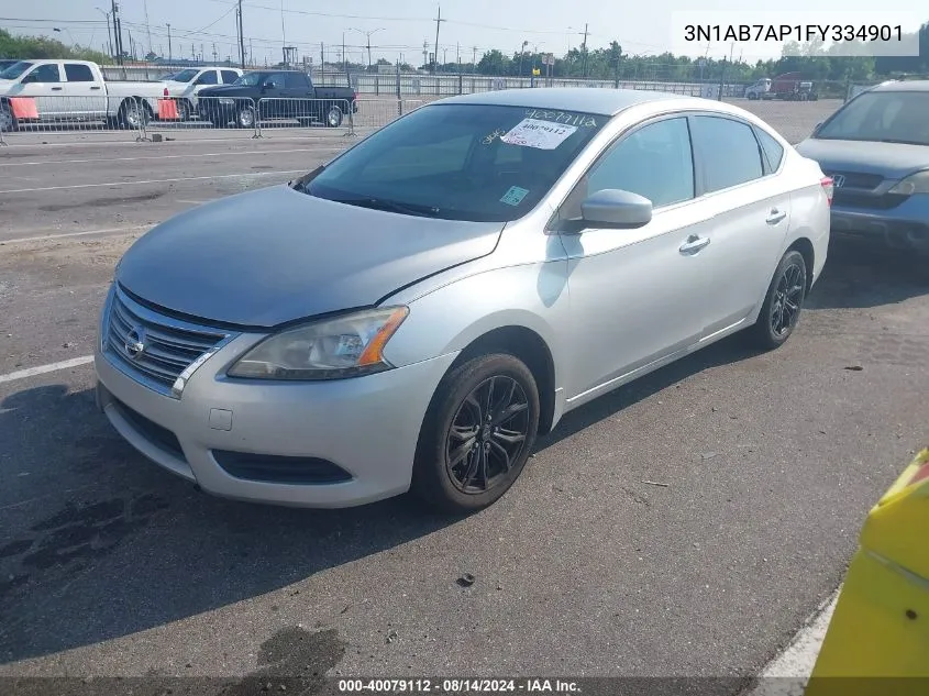 2015 Nissan Sentra S/Sv/Sr/Sl VIN: 3N1AB7AP1FY334901 Lot: 40079112