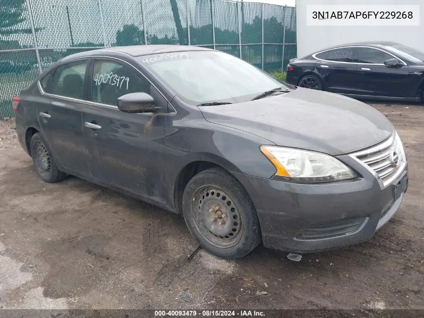 2015 Nissan Sentra Fe+ S/S/Sl/Sr/Sv VIN: 3N1AB7AP6FY229268 Lot: 40093479