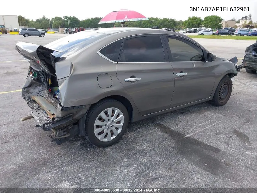 3N1AB7AP1FL632961 2015 Nissan Sentra Fe+ S/S/Sl/Sr/Sv