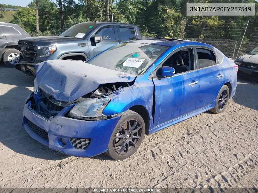 3N1AB7AP0FY257549 2015 Nissan Sentra Sr