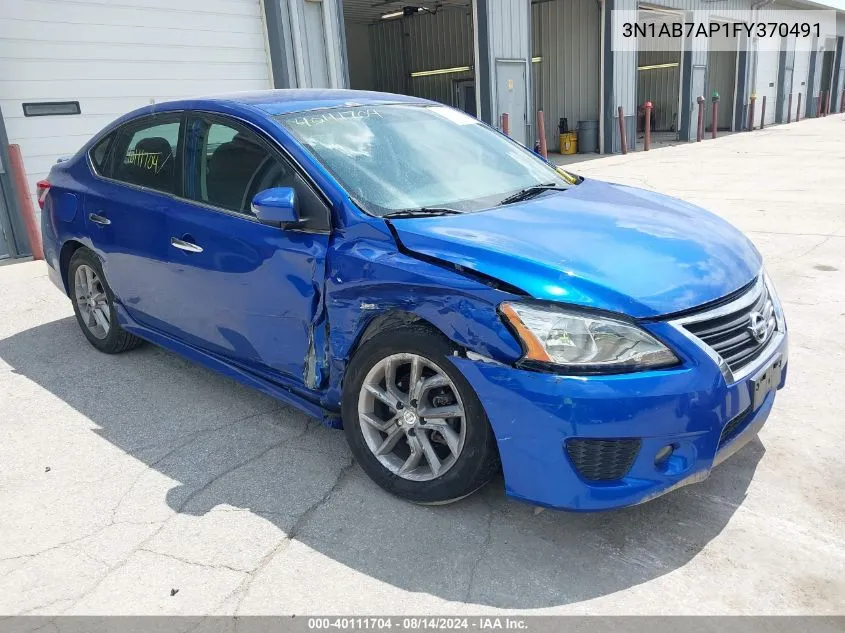 2015 Nissan Sentra Sr VIN: 3N1AB7AP1FY370491 Lot: 40111704