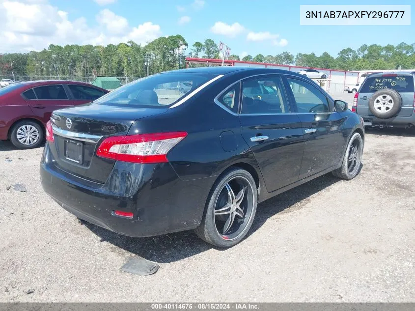 3N1AB7APXFY296777 2015 Nissan Sentra S