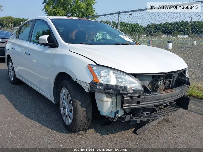 3N1AB7AP0FY368845 2015 Nissan Sentra Sv