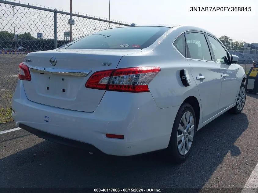 2015 Nissan Sentra Sv VIN: 3N1AB7AP0FY368845 Lot: 40117065