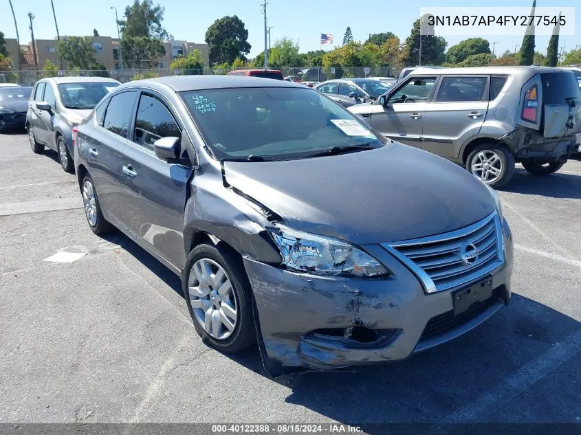 2015 Nissan Sentra Sv VIN: 3N1AB7AP4FY277545 Lot: 40122388