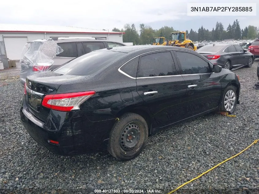 2015 Nissan Sentra Sv VIN: 3N1AB7AP2FY285885 Lot: 40127503