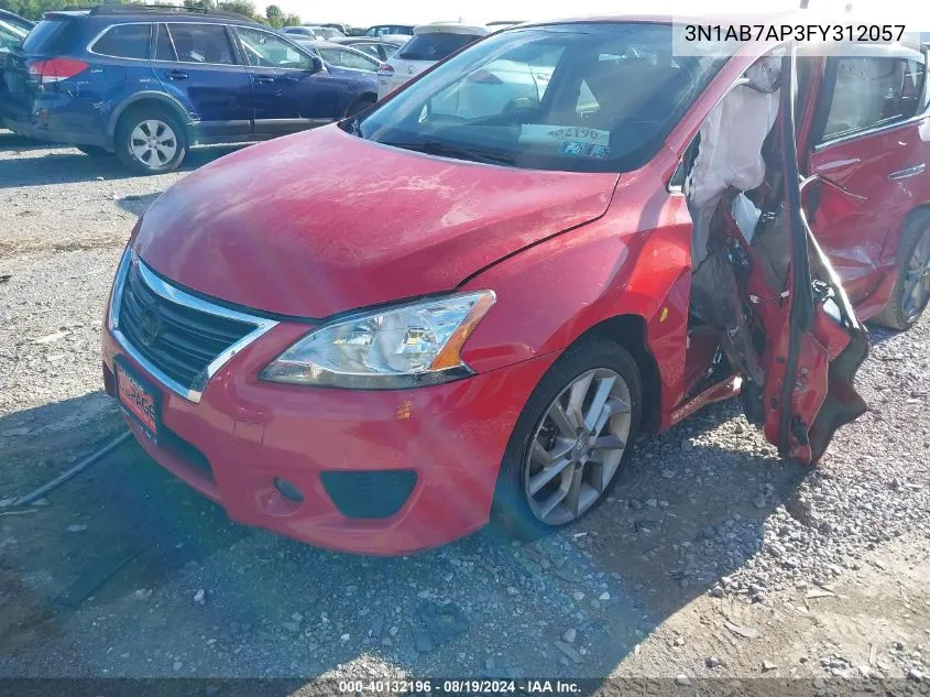 2015 Nissan Sentra Sr VIN: 3N1AB7AP3FY312057 Lot: 40132196