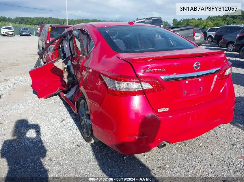 3N1AB7AP3FY312057 2015 Nissan Sentra Sr