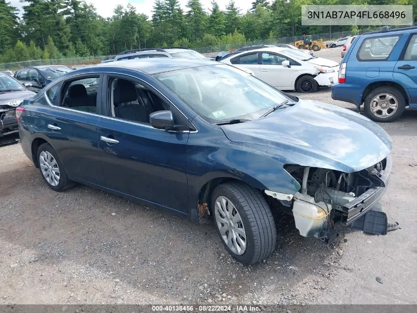 2015 Nissan Sentra Sv VIN: 3N1AB7AP4FL668496 Lot: 40138456