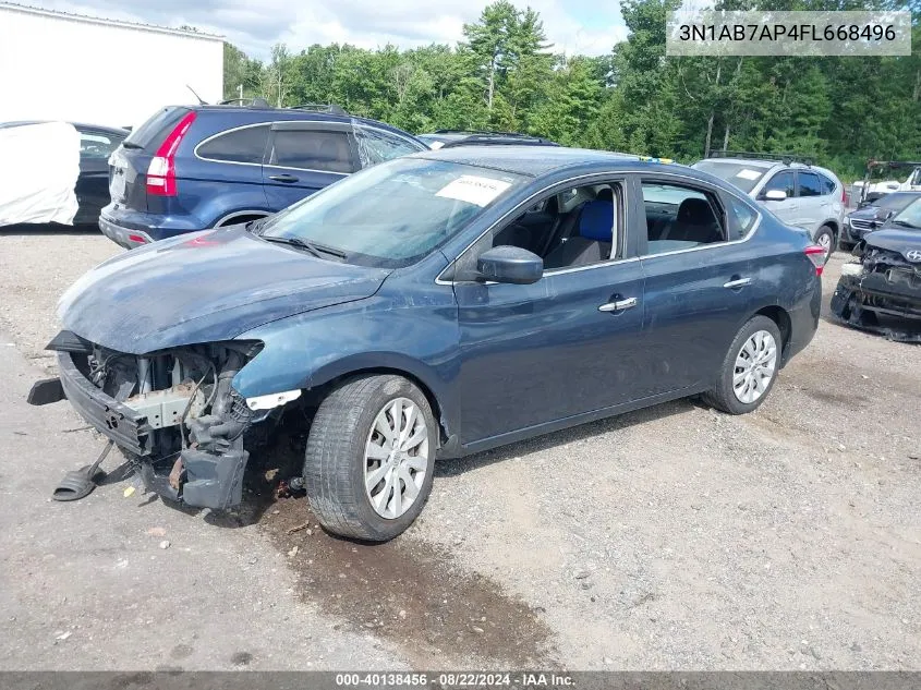 2015 Nissan Sentra Sv VIN: 3N1AB7AP4FL668496 Lot: 40138456