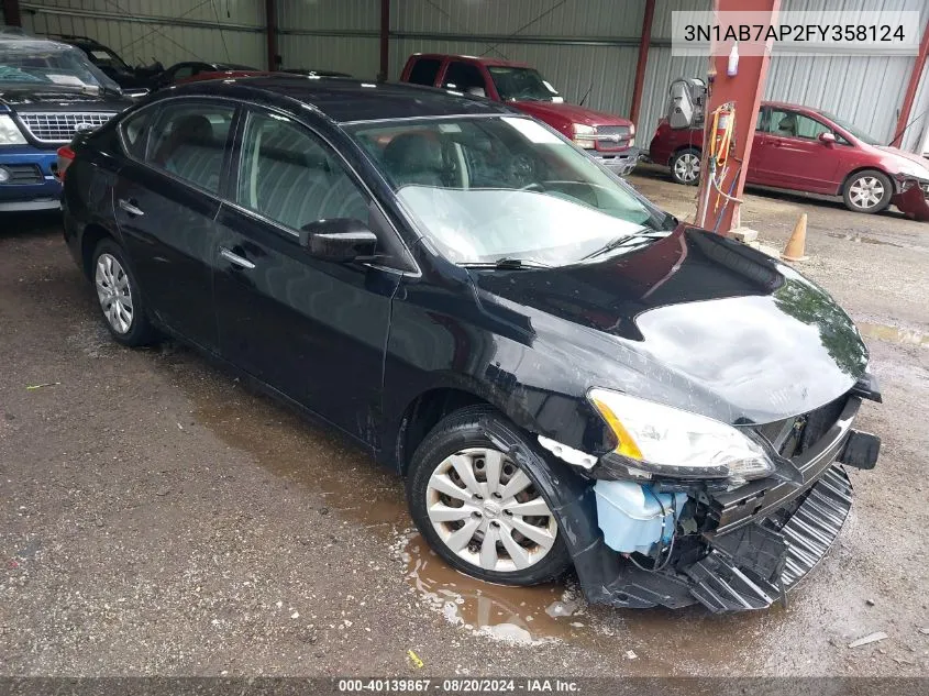 2015 Nissan Sentra Sv VIN: 3N1AB7AP2FY358124 Lot: 40139867