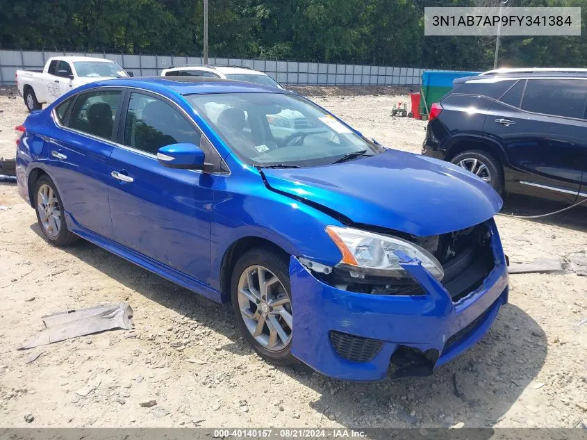 2015 Nissan Sentra Sr VIN: 3N1AB7AP9FY341384 Lot: 40140157