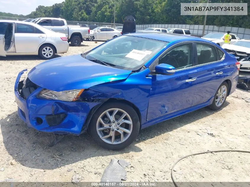 2015 Nissan Sentra Sr VIN: 3N1AB7AP9FY341384 Lot: 40140157