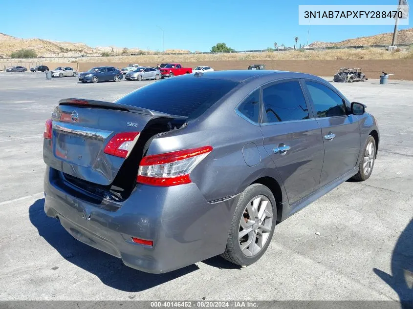 2015 Nissan Sentra Sr VIN: 3N1AB7APXFY288470 Lot: 40146452