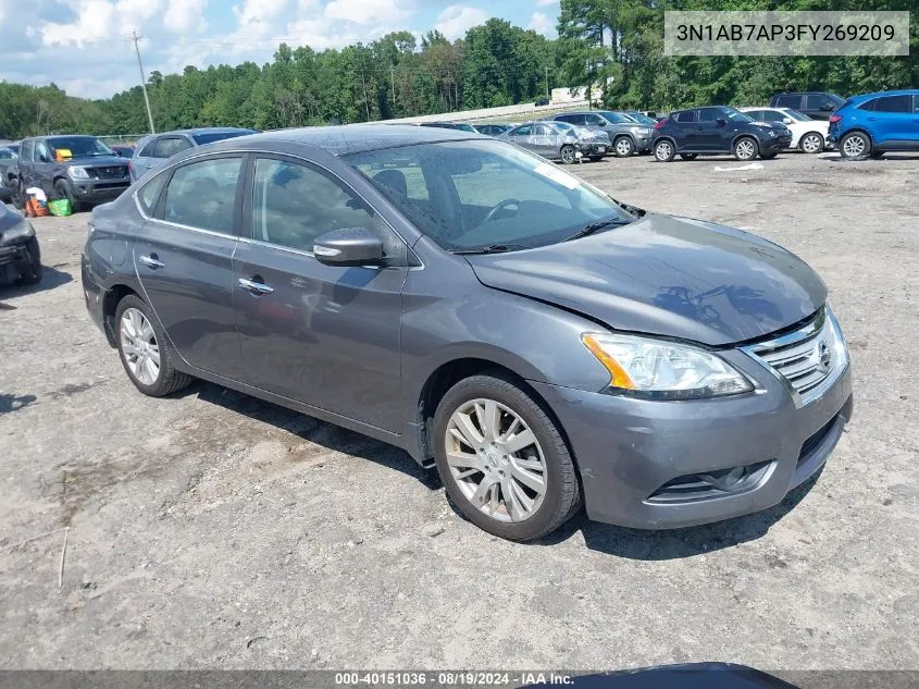 2015 Nissan Sentra Sl VIN: 3N1AB7AP3FY269209 Lot: 40151036