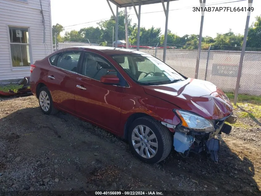 3N1AB7AP7FL664149 2015 Nissan Sentra Fe+ S/S/Sl/Sr/Sv