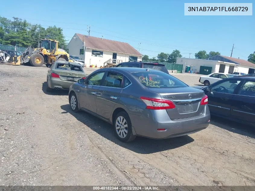 3N1AB7AP1FL668729 2015 Nissan Sentra Sv