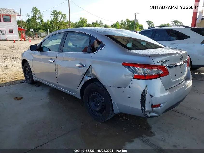 3N1AB7APXFY366844 2015 Nissan Sentra S