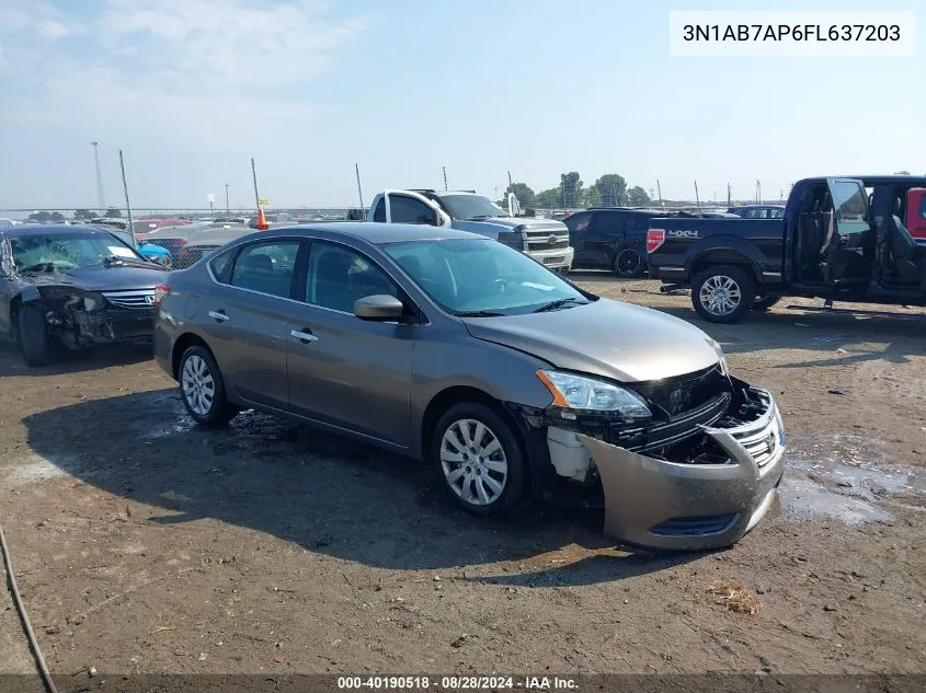 3N1AB7AP6FL637203 2015 Nissan Sentra Fe+ S/S/Sl/Sr/Sv