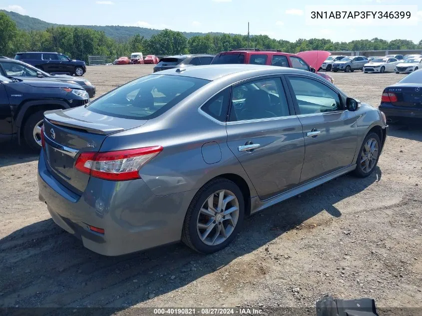 2015 Nissan Sentra Sr VIN: 3N1AB7AP3FY346399 Lot: 40190821