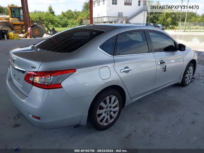 3N1AB7APXFY314470 2015 Nissan Sentra Fe+ S/S/Sl/Sr/Sv