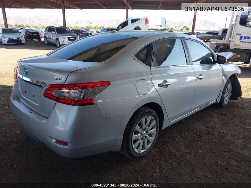 2015 Nissan Sentra Sv VIN: 3N1AB7AP4FL673536 Lot: 40201345