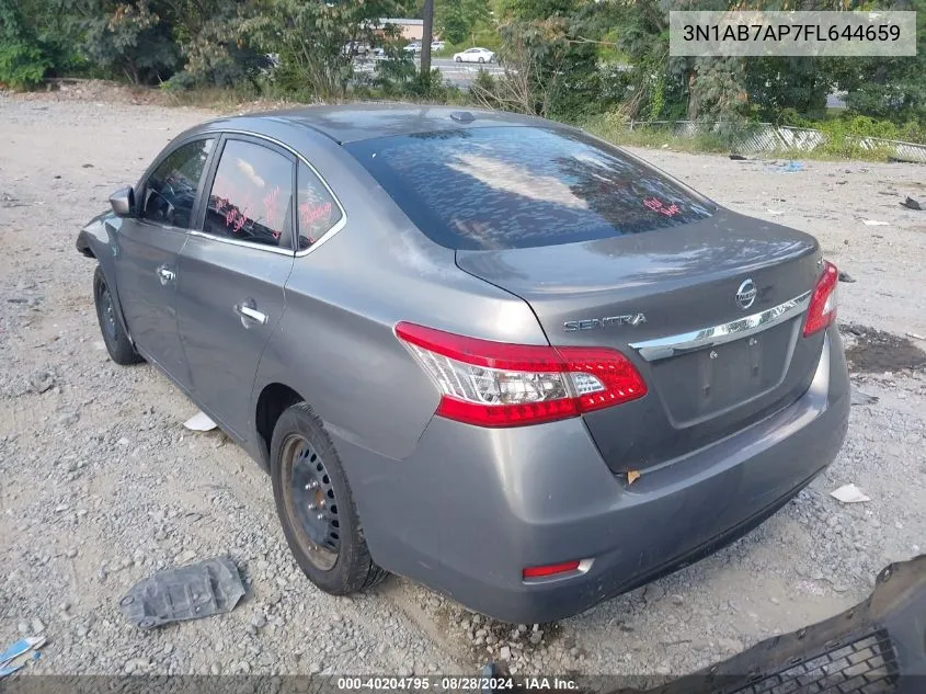 2015 Nissan Sentra Sv VIN: 3N1AB7AP7FL644659 Lot: 40204795