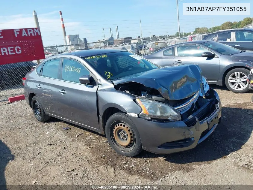 3N1AB7AP7FY351055 2015 Nissan Sentra Sv