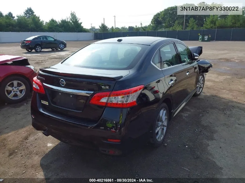 2015 Nissan Sentra Sr VIN: 3N1AB7AP8FY330022 Lot: 40216861