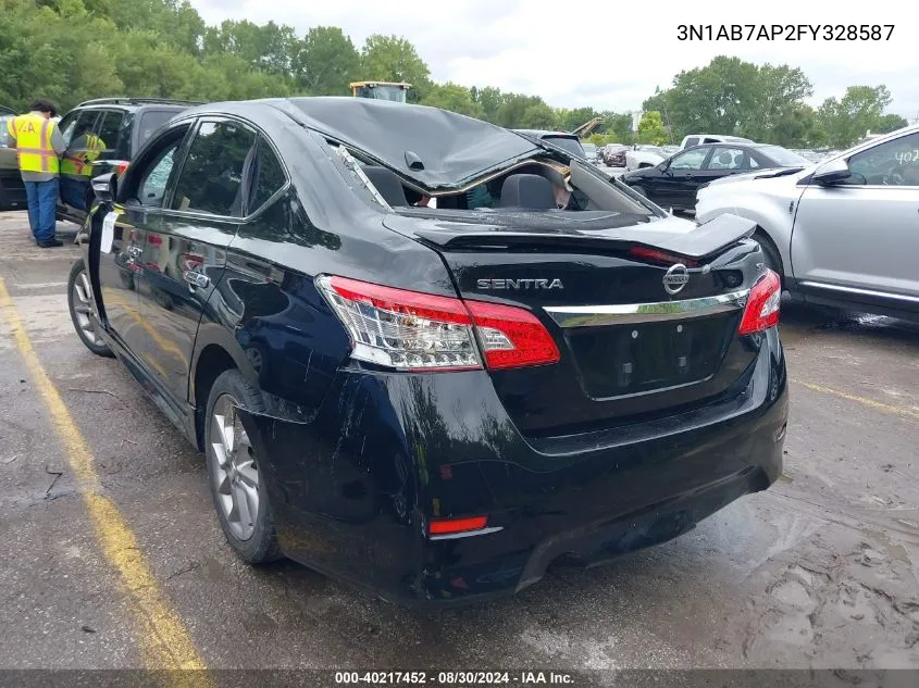 2015 Nissan Sentra Sr VIN: 3N1AB7AP2FY328587 Lot: 40217452