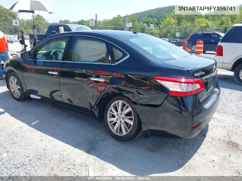 2015 Nissan Sentra Sl VIN: 3N1AB7AP9FY359741 Lot: 40220831