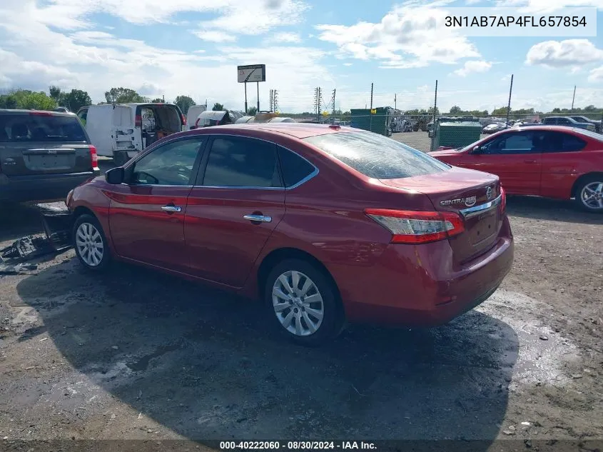 2015 Nissan Sentra Fe+ S/S/Sl/Sr/Sv VIN: 3N1AB7AP4FL657854 Lot: 40222060