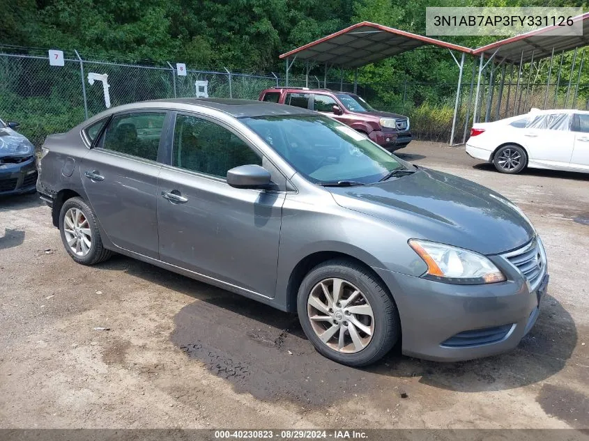 3N1AB7AP3FY331126 2015 Nissan Sentra Sv