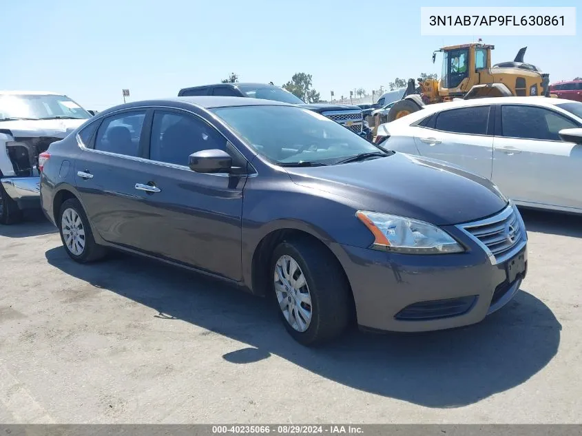 2015 Nissan Sentra Fe+ S/S/Sl/Sr/Sv VIN: 3N1AB7AP9FL630861 Lot: 40235066