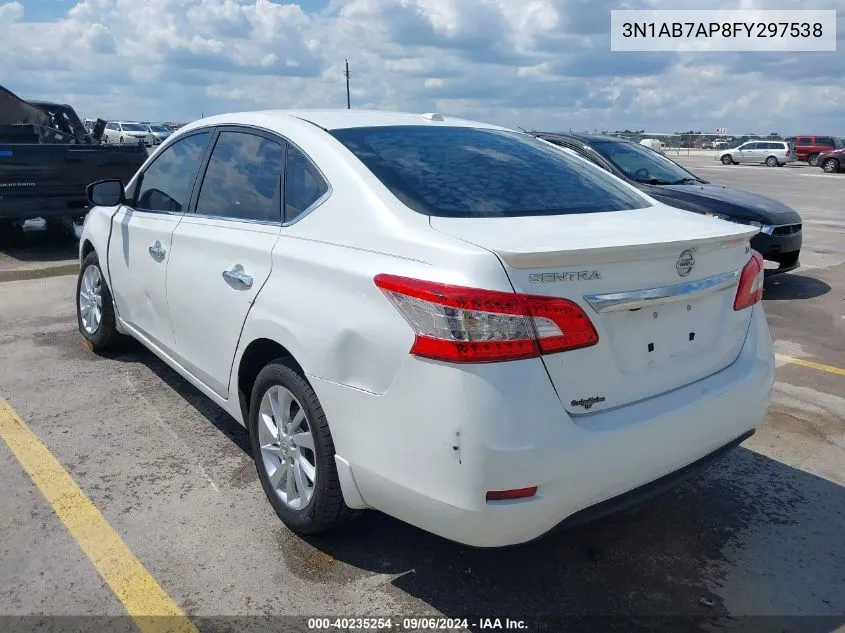 2015 Nissan Sentra Sv VIN: 3N1AB7AP8FY297538 Lot: 40235254