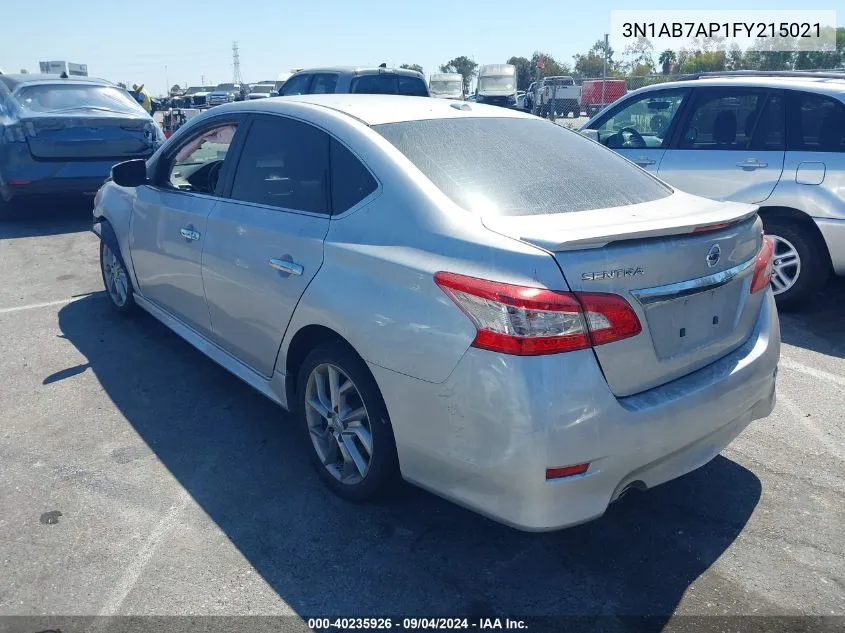 2015 Nissan Sentra S/Sv/Sr/Sl VIN: 3N1AB7AP1FY215021 Lot: 40235926