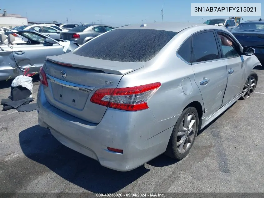 2015 Nissan Sentra S/Sv/Sr/Sl VIN: 3N1AB7AP1FY215021 Lot: 40235926