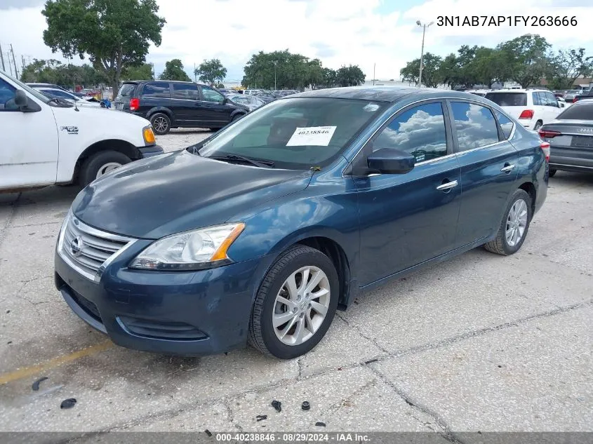 2015 Nissan Sentra Sv VIN: 3N1AB7AP1FY263666 Lot: 40238846