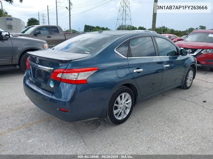 2015 Nissan Sentra Sv VIN: 3N1AB7AP1FY263666 Lot: 40238846