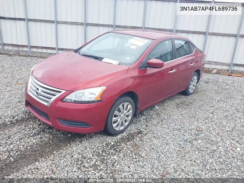 3N1AB7AP4FL689736 2015 Nissan Sentra Sv