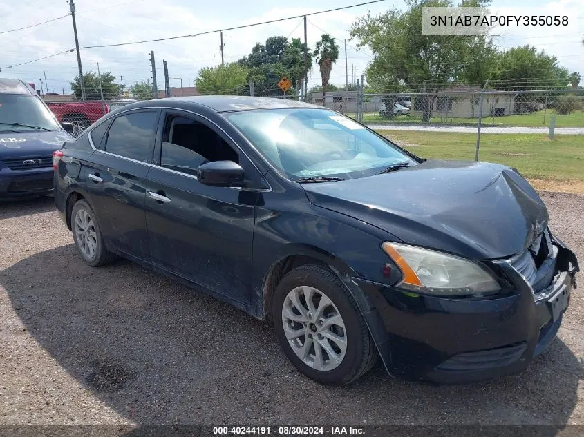 2015 Nissan Sentra S VIN: 3N1AB7AP0FY355058 Lot: 40244191