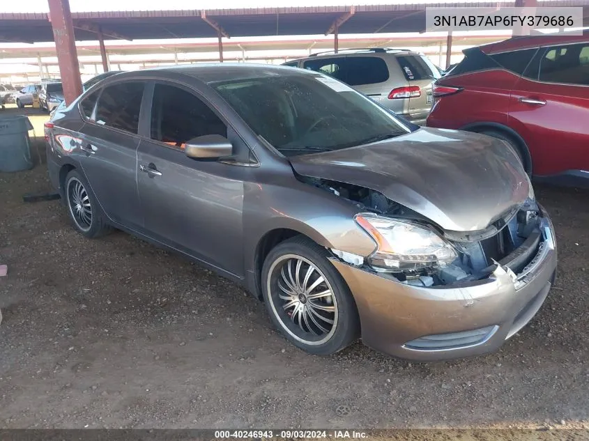 2015 Nissan Sentra S VIN: 3N1AB7AP6FY379686 Lot: 40246943