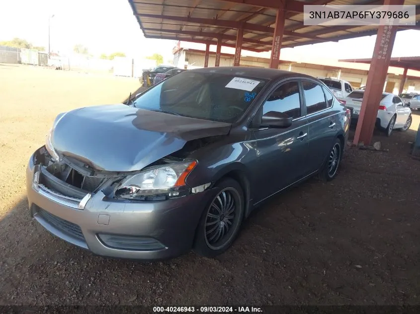 2015 Nissan Sentra S VIN: 3N1AB7AP6FY379686 Lot: 40246943