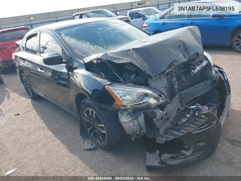 2015 Nissan Sentra Fe+ S/S/Sl/Sr/Sv VIN: 3N1AB7AP5FL638195 Lot: 40254404