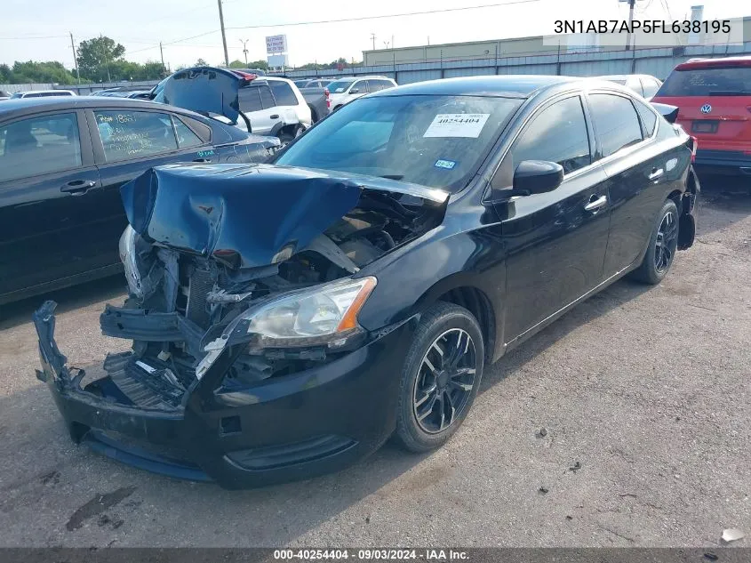 2015 Nissan Sentra Fe+ S/S/Sl/Sr/Sv VIN: 3N1AB7AP5FL638195 Lot: 40254404