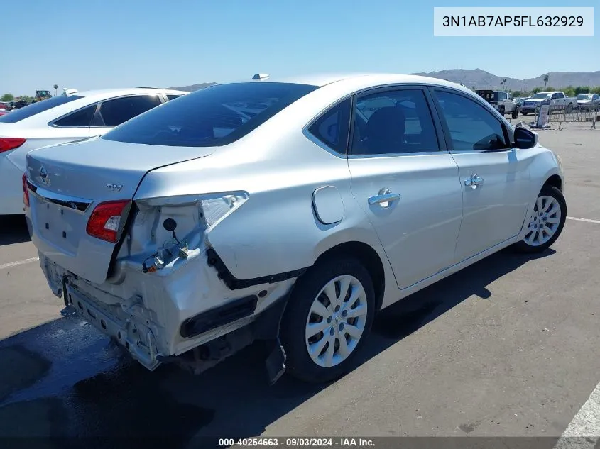 2015 Nissan Sentra Fe+ S/S/Sl/Sr/Sv VIN: 3N1AB7AP5FL632929 Lot: 40254663