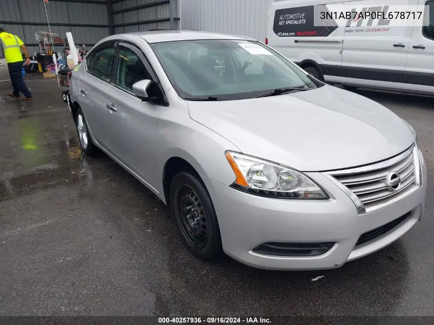 2015 Nissan Sentra Sv VIN: 3N1AB7AP0FL678717 Lot: 40257936