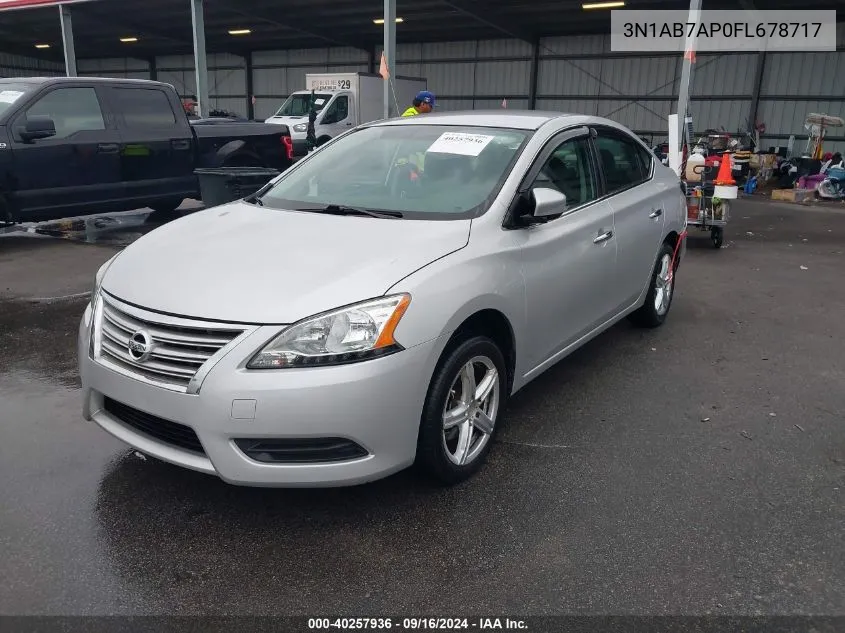 2015 Nissan Sentra Sv VIN: 3N1AB7AP0FL678717 Lot: 40257936