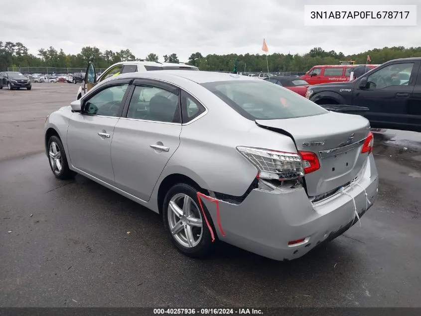 3N1AB7AP0FL678717 2015 Nissan Sentra Sv